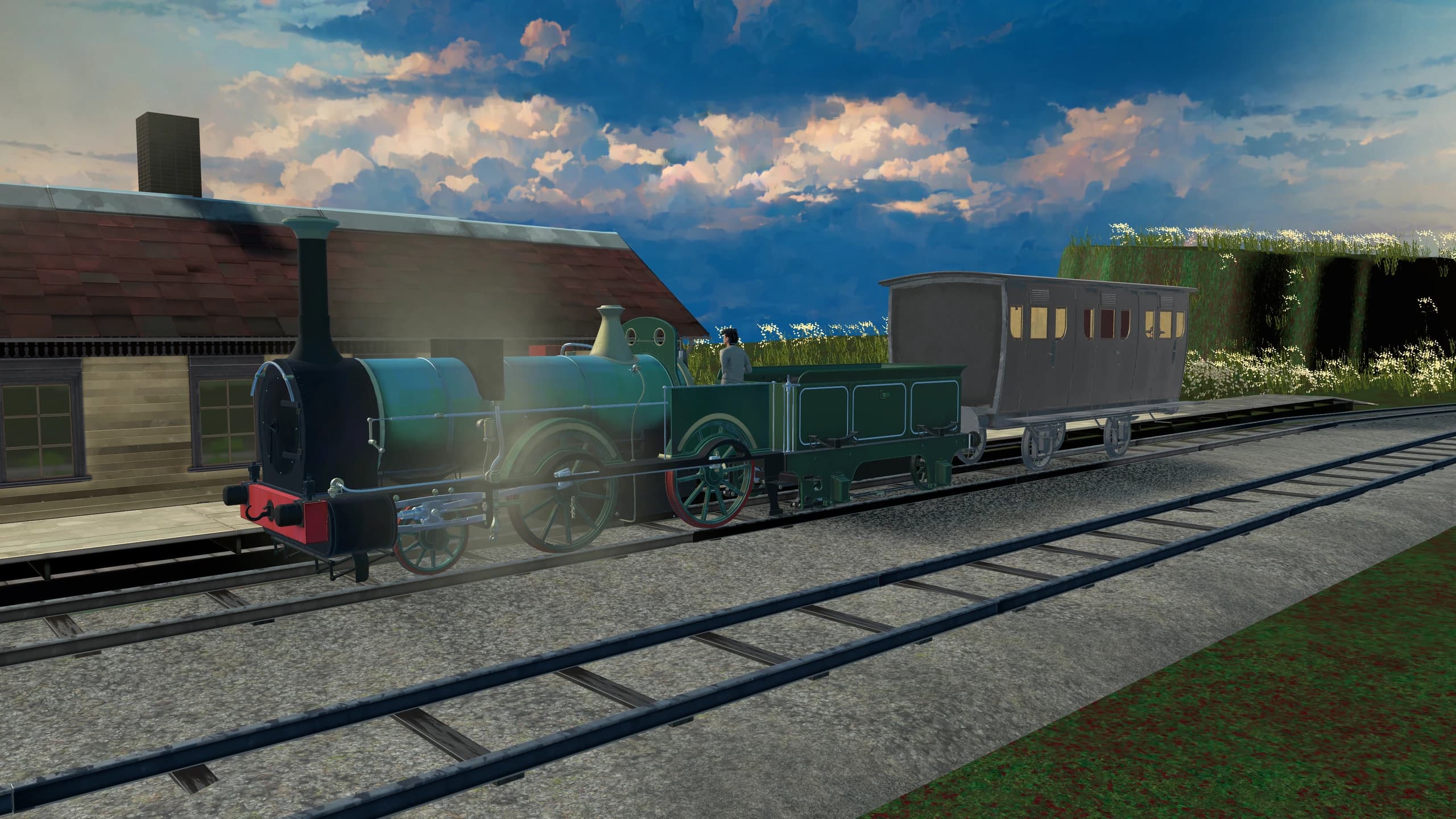 Prins August at the recreated rural station in Tidsresan